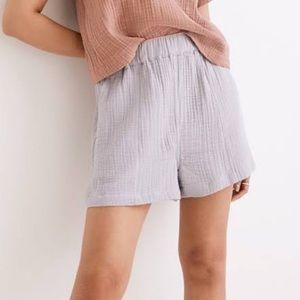 Madewell Easy Pull On Shorts Lightspun Cotton